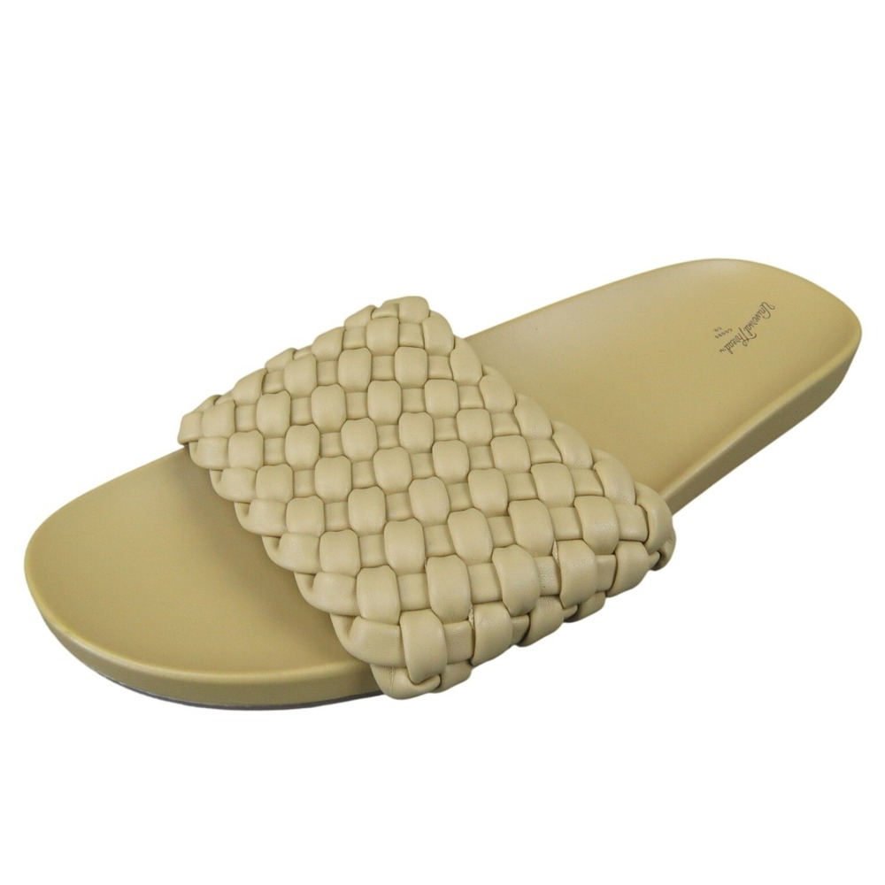 Universal Thread Polly Women's 11 Yellow‎ Woven Slide Sandals Slip-On Casual